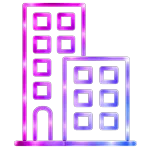 Ícono de edificio representando el sector inmobiliario, desarrolladoras y administración de cartera en CONVECOB.