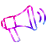 Ícono de megáfono representando proveedores de servicios, retail, pymes y startups con cuentas por cobrar.